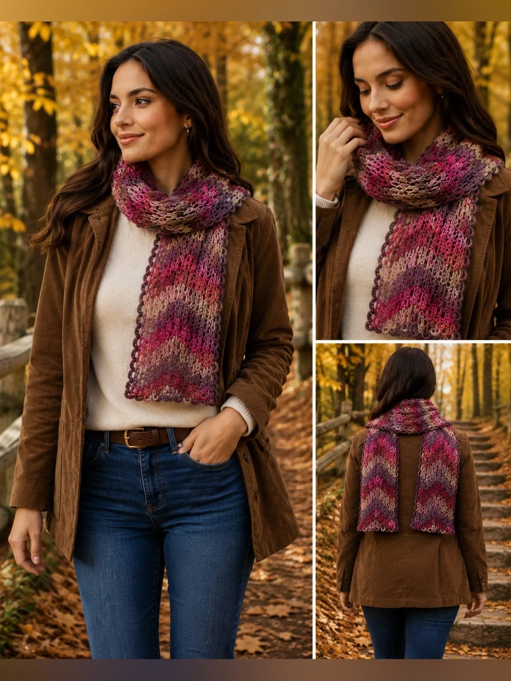 Eddie Bauer Vintage Mohair Blend Open Knit Scarf Pink Purple